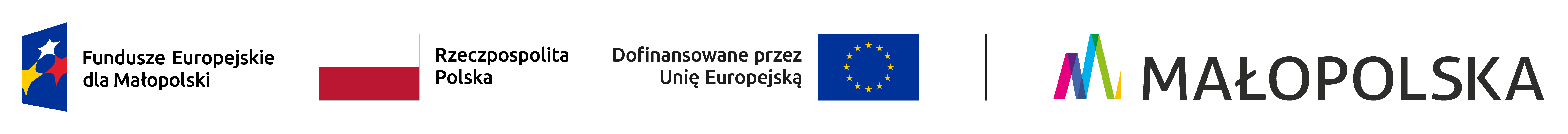 zestawienie logotypów UE Rzeczypospolitej województwa małopolskiego